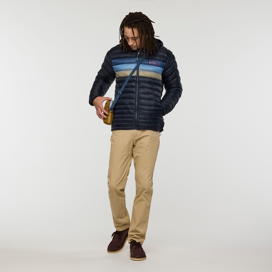 Fuego Down Hooded Jacket - Men's - Carbon Stripes - US 8499