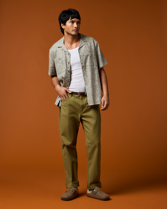 Afuera Button Up Shirt - Print - Men's - Cenotes Mineral - US 4622