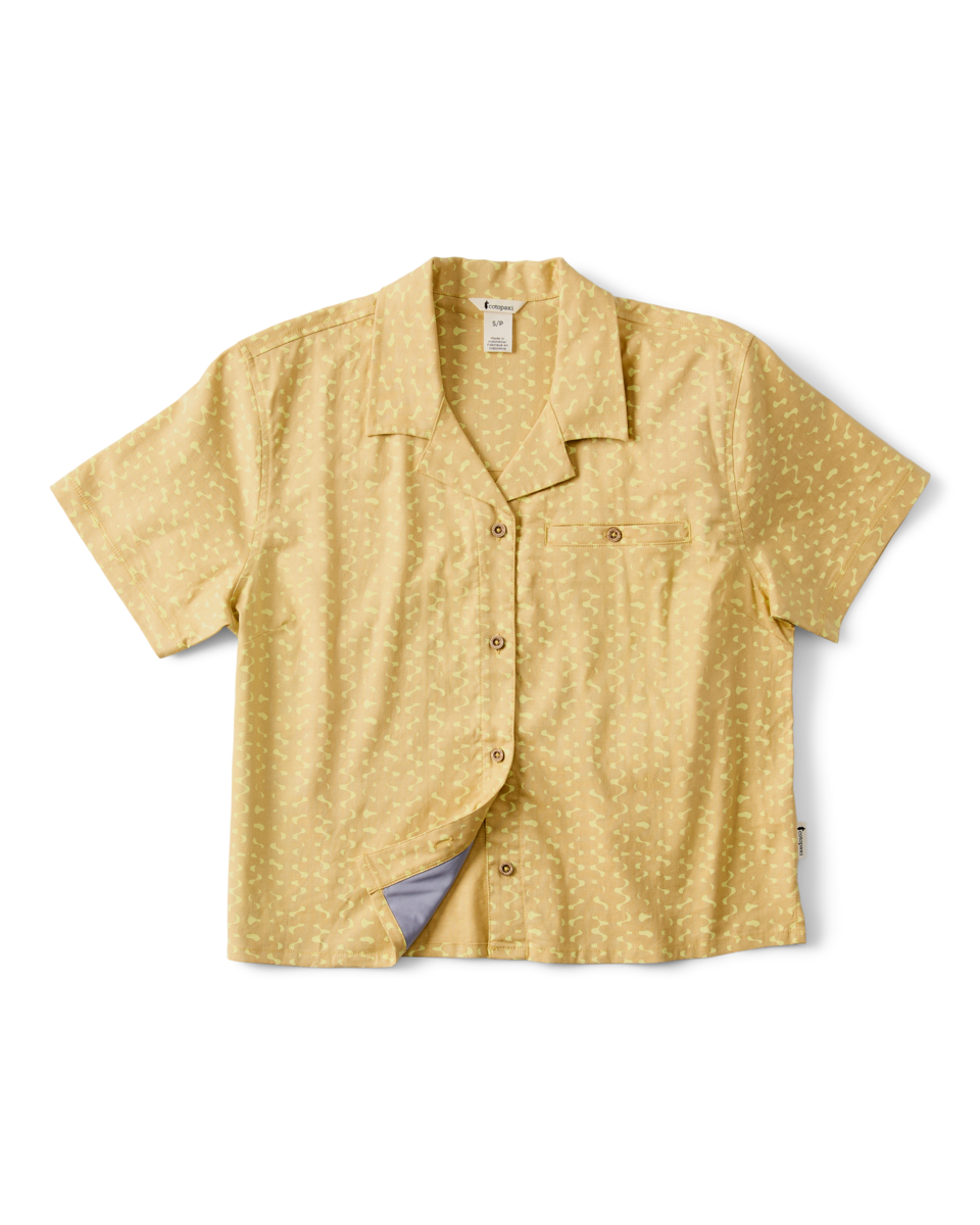 Afuera Button Up Shirt - Print - Women's - Shimmer Honeydew - US 5421