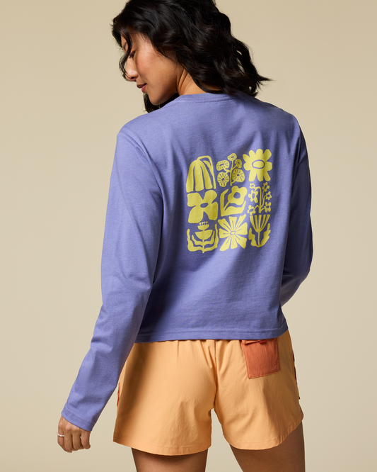 Flower Patch Long-Sleeve T-Shirt - Women's - Aster - US 4717