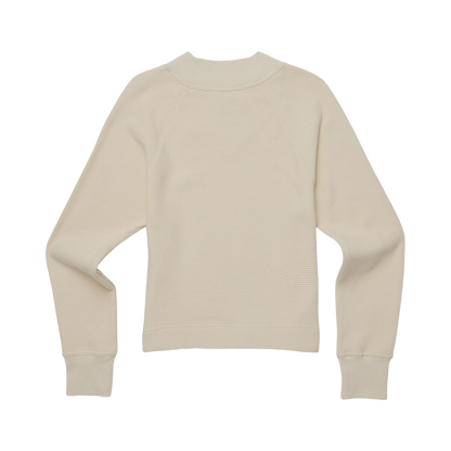 Atajo Long-Sleeve Waffle V-Neck - Women's - Cream - US 4950