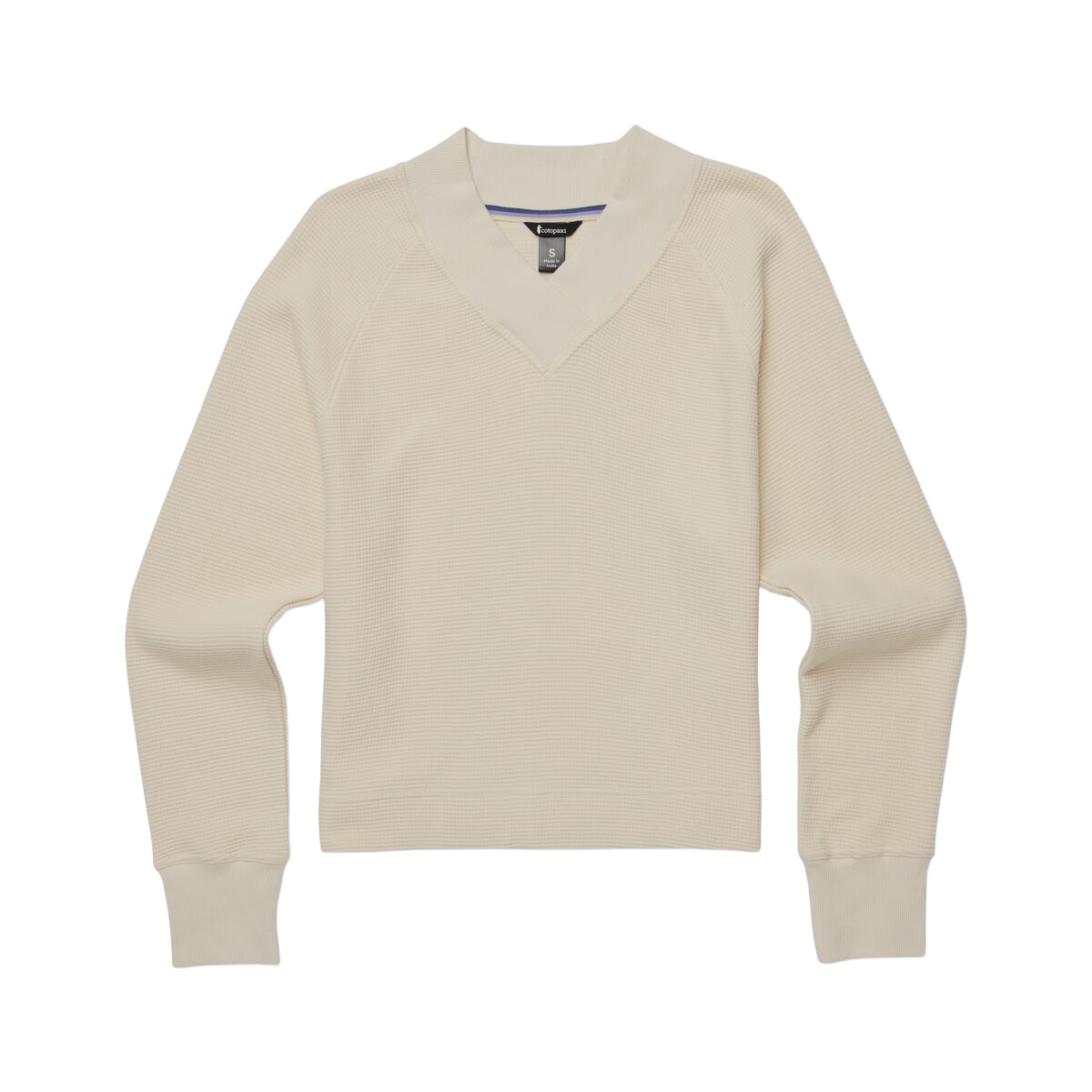 Atajo Long-Sleeve Waffle V-Neck - Women's - Cream - US 4950