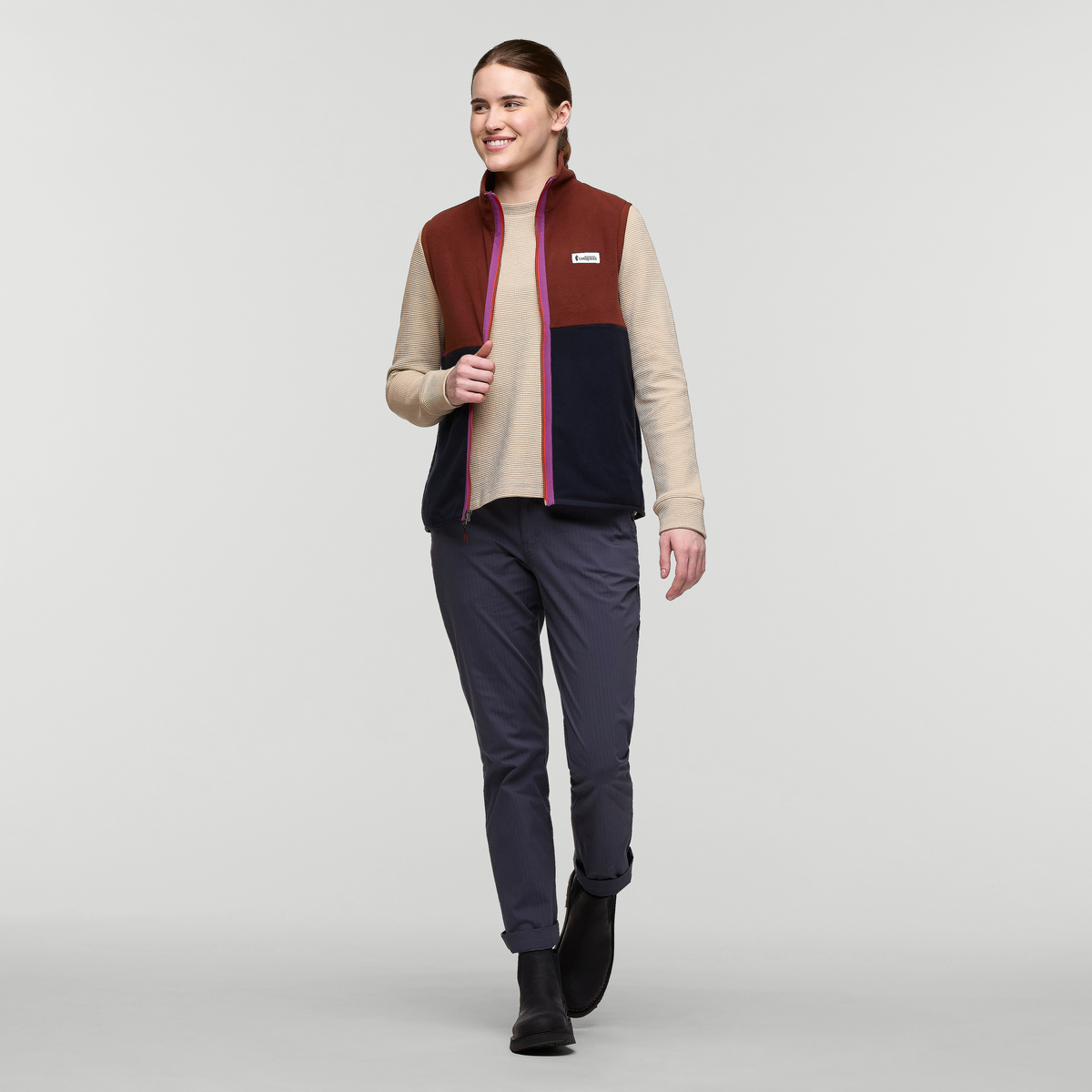 Amado Fleece Vest - Women's - Rusty/Carbon - US 2256