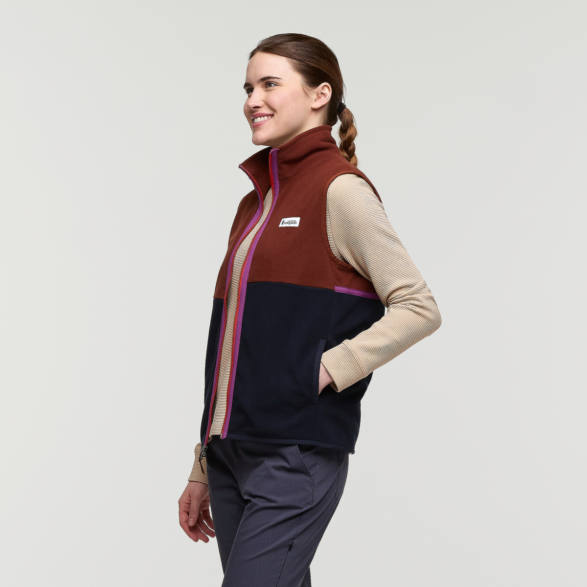 Amado Fleece Vest - Women's - Rusty/Carbon - US 2256
