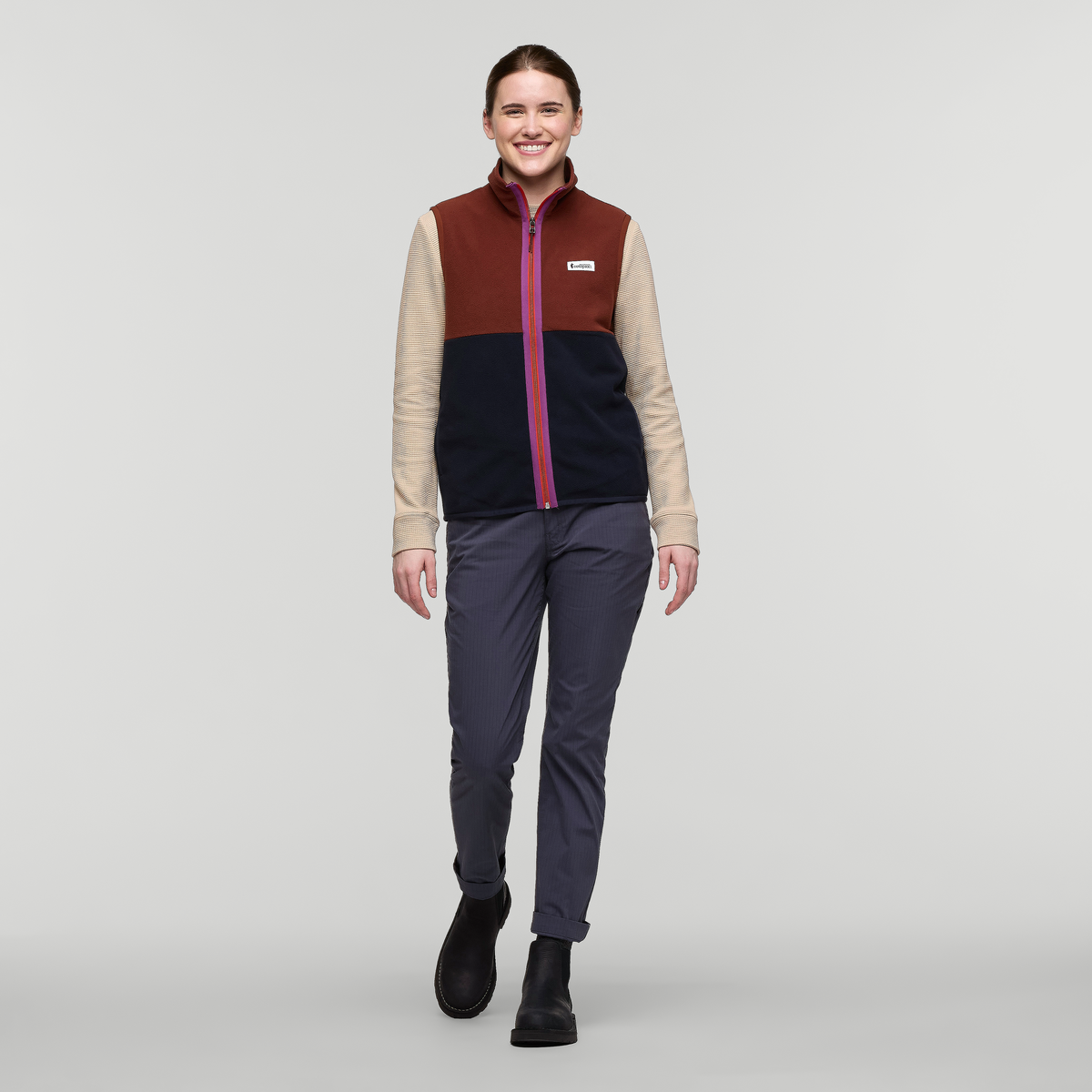 Amado Fleece Vest - Women's - Rusty/Carbon - US 2256