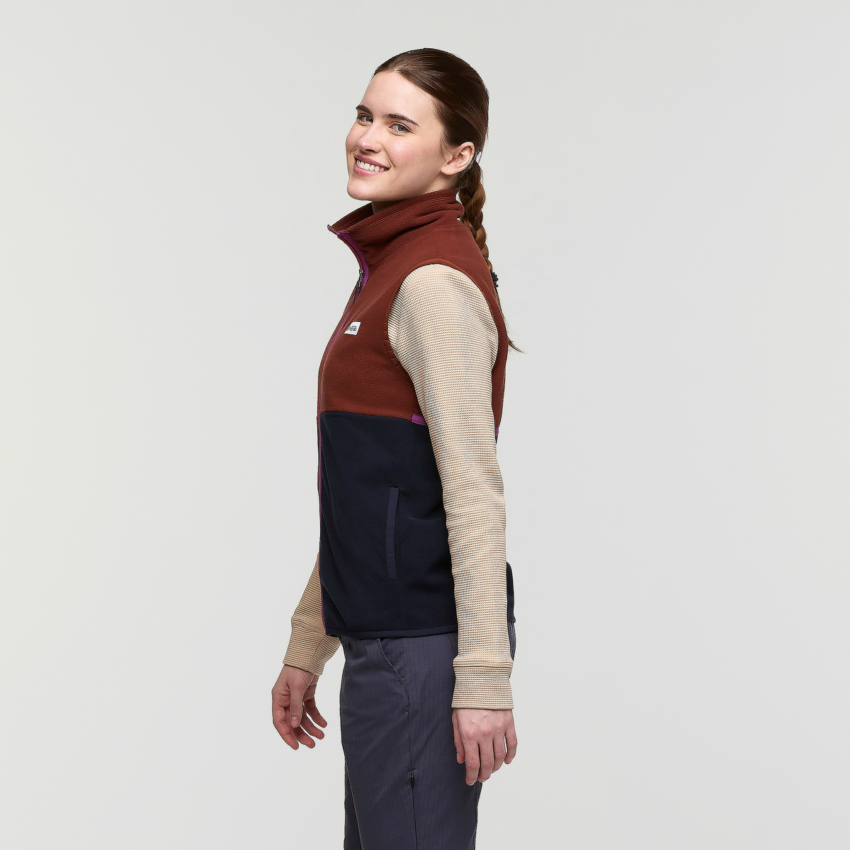 Amado Fleece Vest - Women's - Rusty/Carbon - US 2256