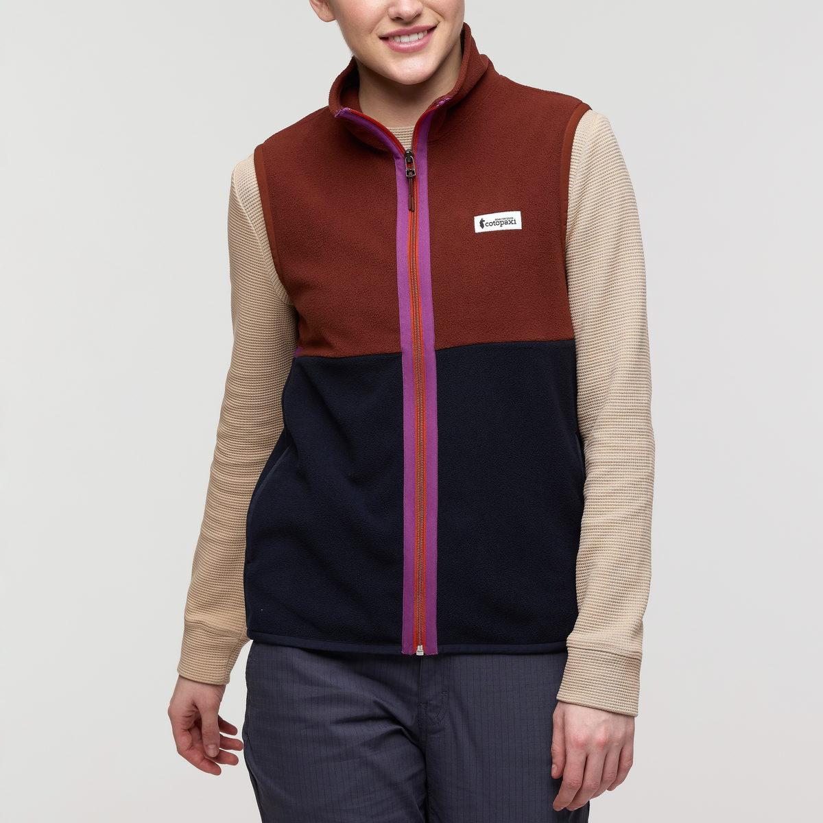 Amado Fleece Vest - Women's - Rusty/Carbon - US 2256