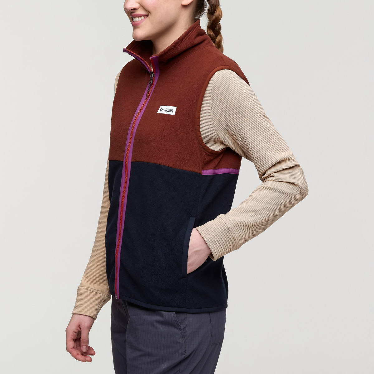 Amado Fleece Vest - Women's - Rusty/Carbon - US 2256