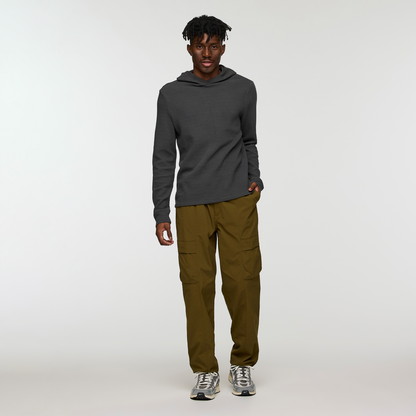 Atajo Long-Sleeve Waffle Hoodie - Men's - Charcoal - US 4674