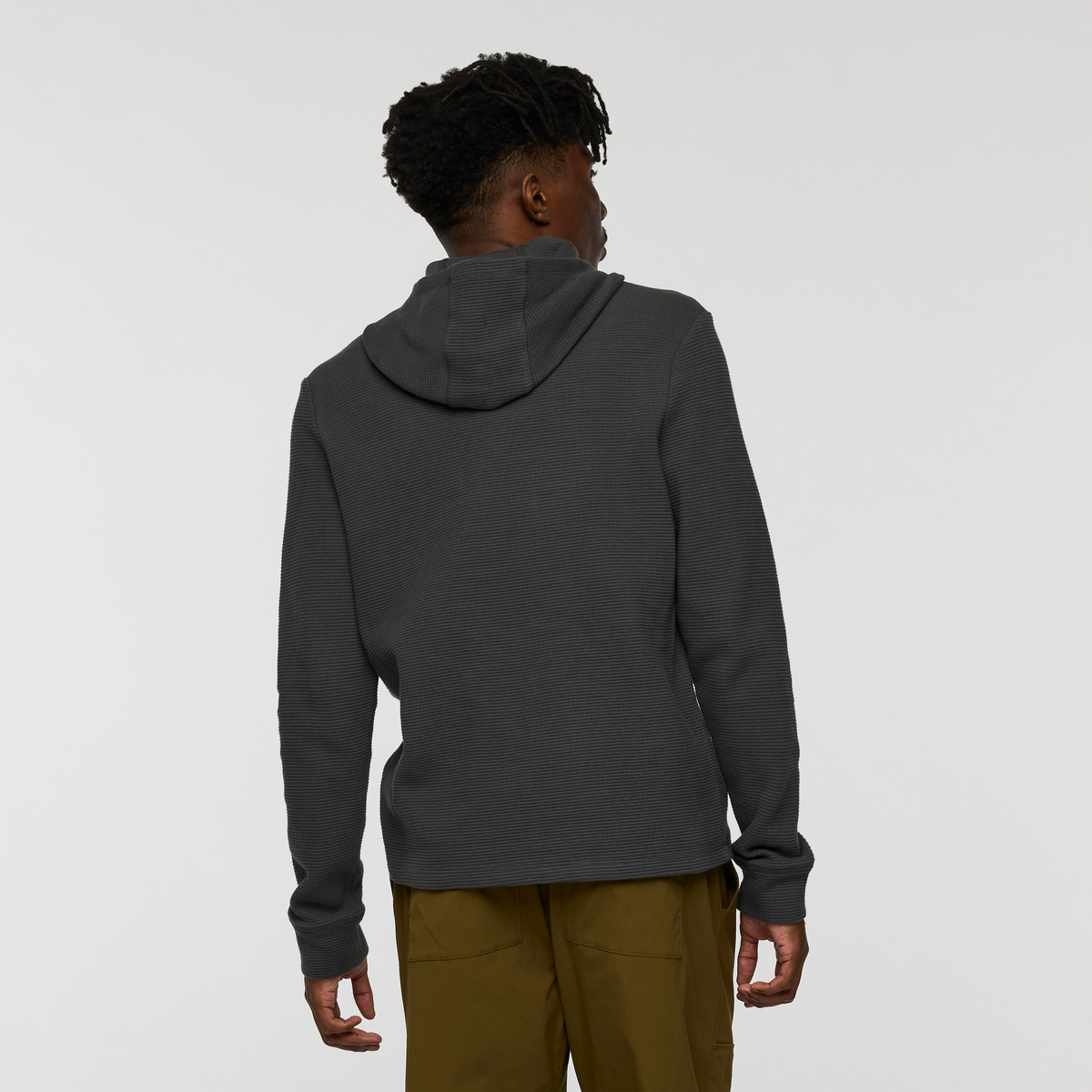 Atajo Long-Sleeve Waffle Hoodie - Men's - Charcoal - US 4674