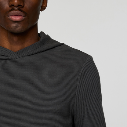 Atajo Long-Sleeve Waffle Hoodie - Men's - Charcoal - US 4674