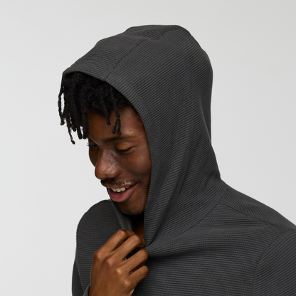 Atajo Long-Sleeve Waffle Hoodie - Men's - Charcoal - US 4674