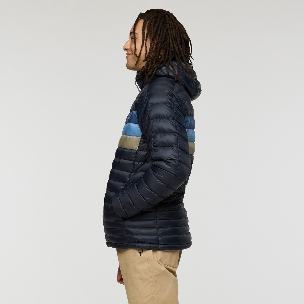 Fuego Down Hooded Jacket - Men's - Carbon Stripes - US 8499