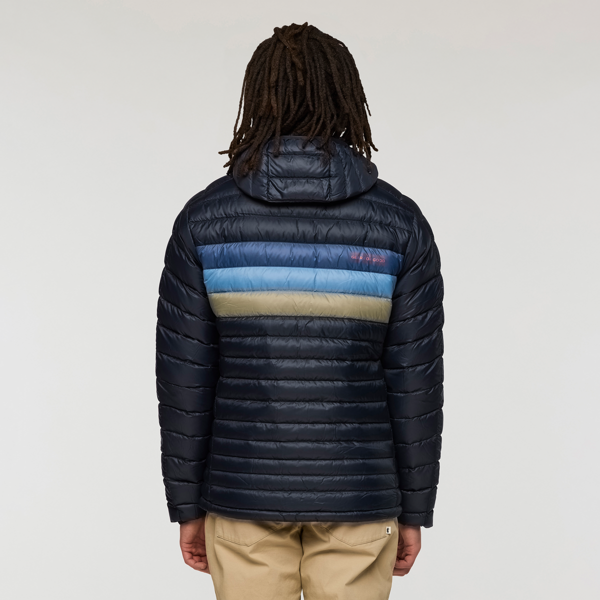 Fuego Down Hooded Jacket - Men's - Carbon Stripes - US 8499
