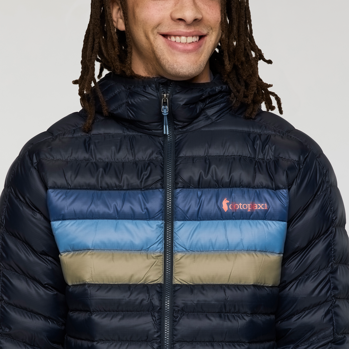 Fuego Down Hooded Jacket - Men's - Carbon Stripes - US 8499