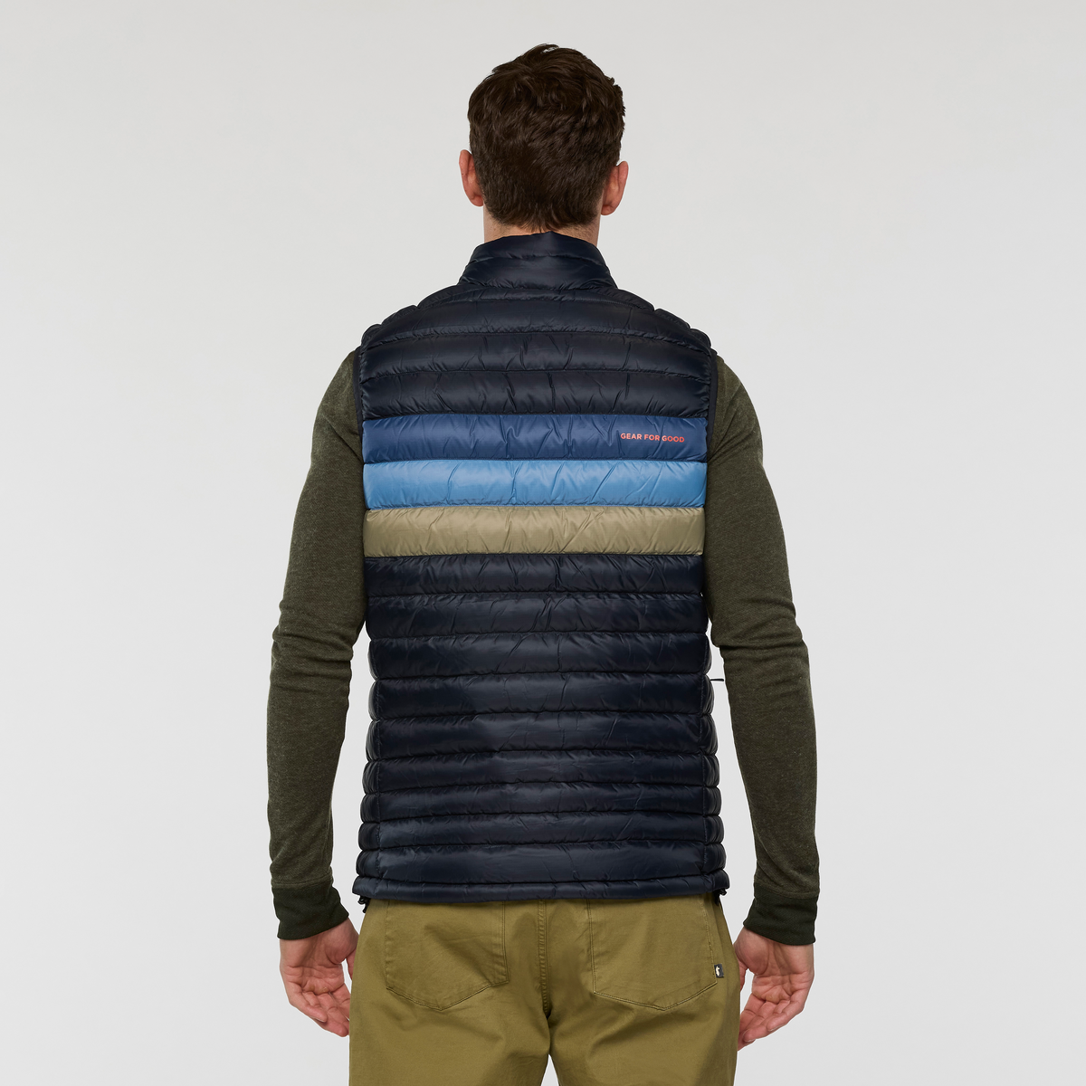 Fuego Down Vest - Men's - Carbon Stripes - US 9786