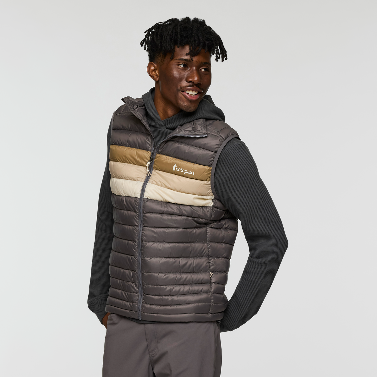Fuego Down Vest - Men's - Cinder Stripes - US 6976