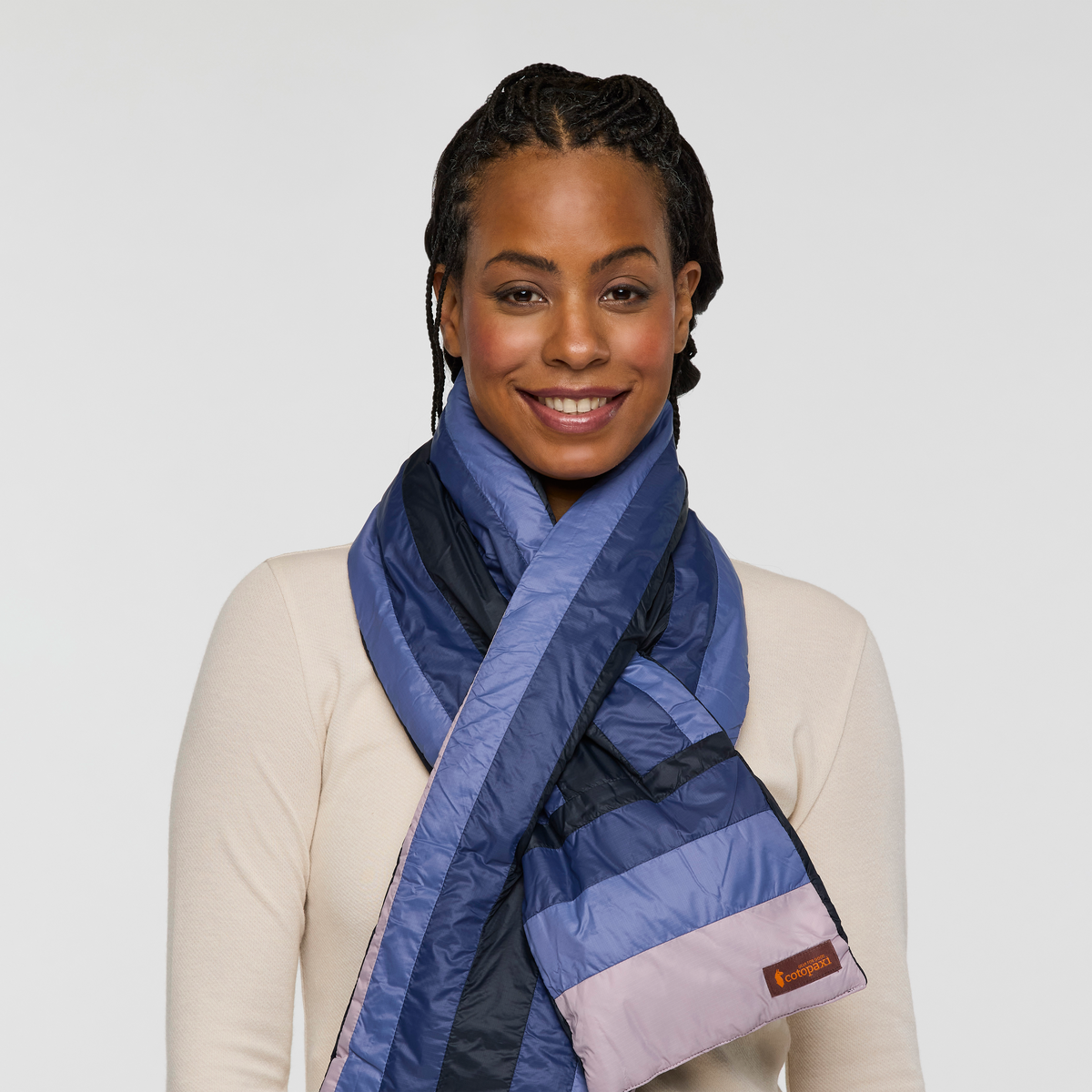 Fuego Down Scarf - Carbon Stripes - US 4110