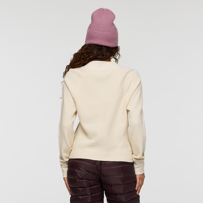 Atajo Long-Sleeve Waffle V-Neck - Women's - Cream - US 4950