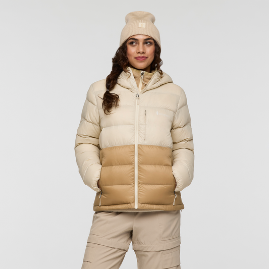 Fuego Max Down Hooded Jacket - Women's - Cream/Khaki - US 9738