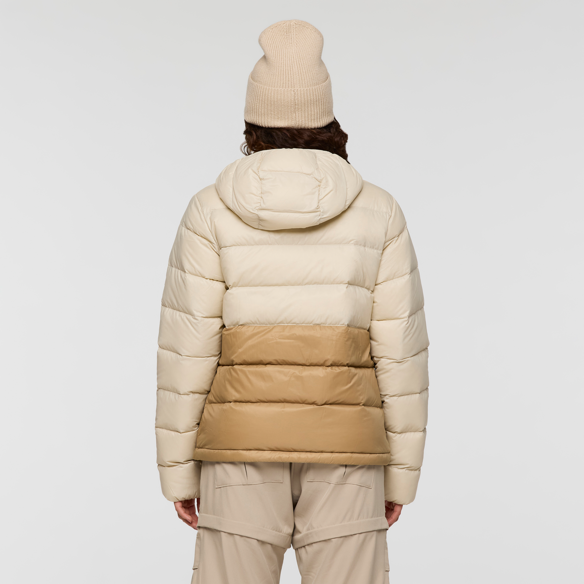Fuego Max Down Hooded Jacket - Women's - Cream/Khaki - US 9738