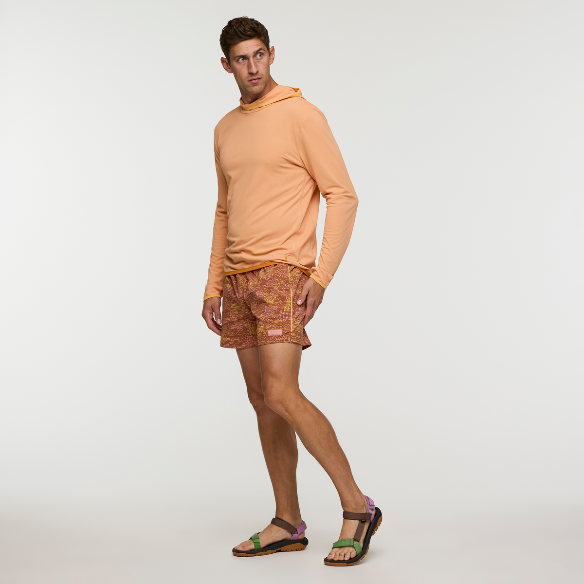 Brinco 5" Short - Print - Men's - Scenic Route Faded Brick - US 6590