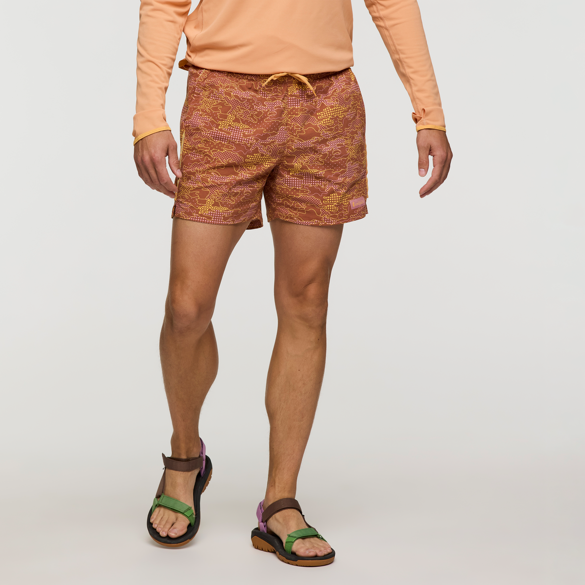 Brinco 5" Short - Print - Men's - Scenic Route Faded Brick - US 6590