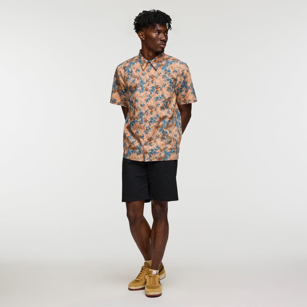 Estival Button Up Shirt - Print - Men's - Galactic Lemongrass - US 5377