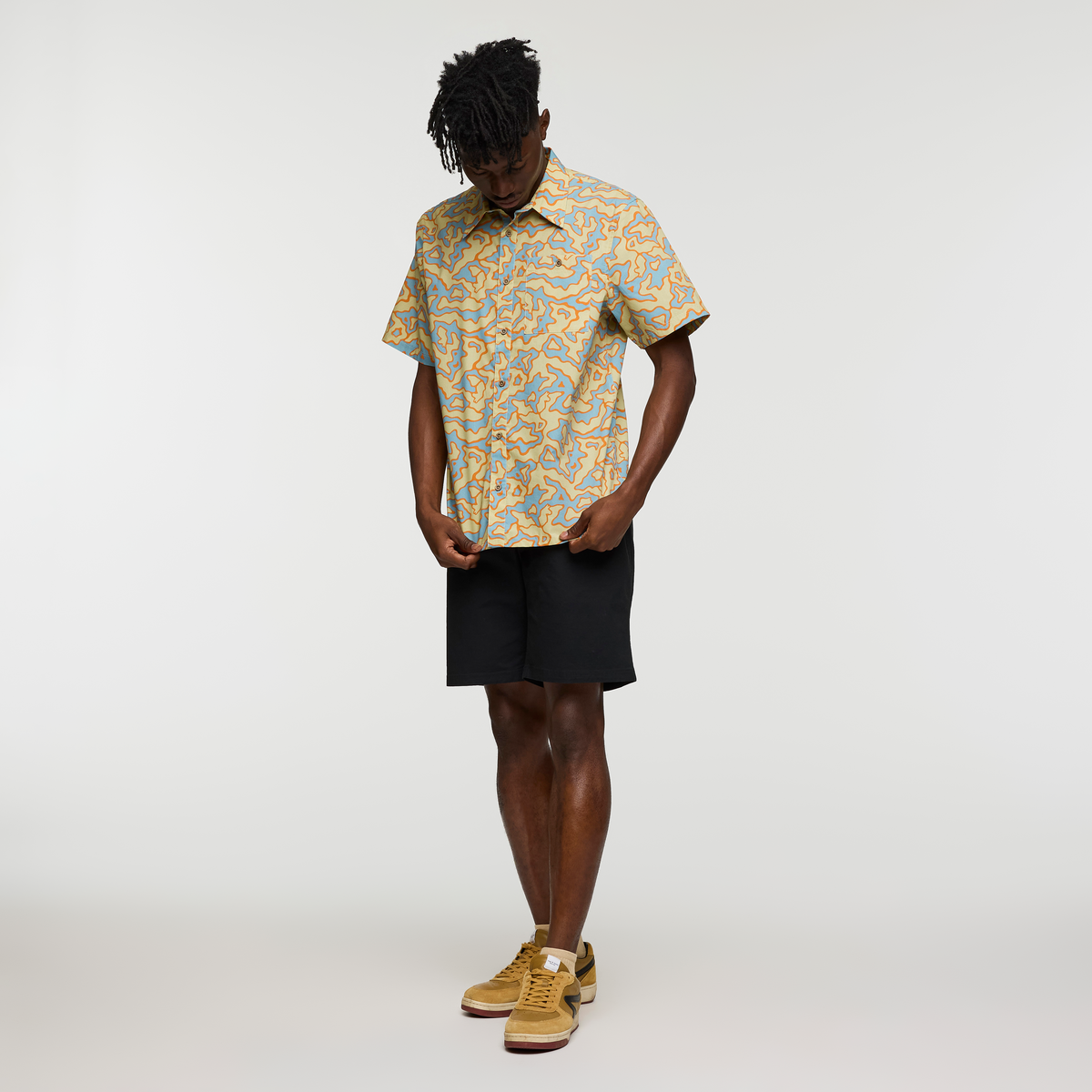 Estival Button Up Shirt - Print - Men's - Island Llama Grain - US 2713