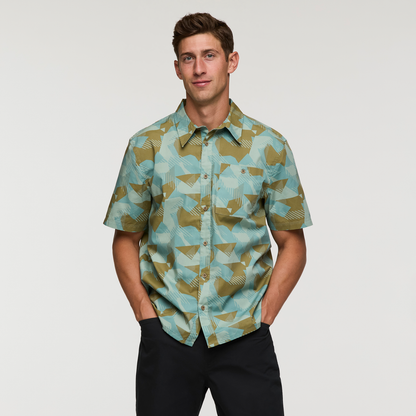 Estival Button Up Shirt - Print - Men's - Reflections Silver Leaf - US 7553