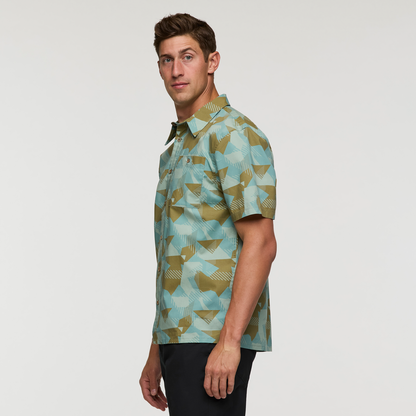 Estival Button Up Shirt - Print - Men's - Reflections Silver Leaf - US 7553