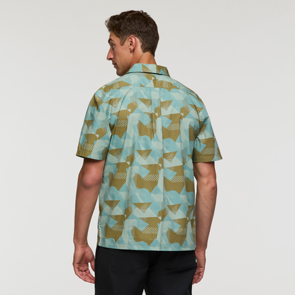 Estival Button Up Shirt - Print - Men's - Reflections Silver Leaf - US 7553