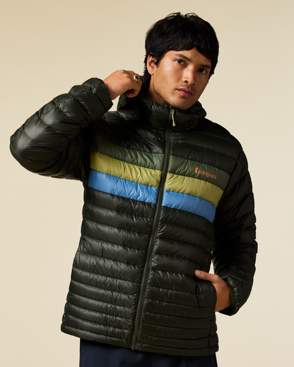 Fuego Down Hooded Jacket - Men's - Woods Stripes - US 3233