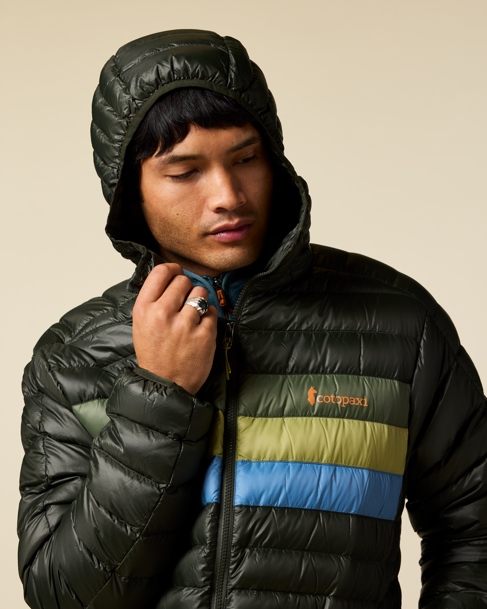 Fuego Down Hooded Jacket - Men's - Woods Stripes - US 3233