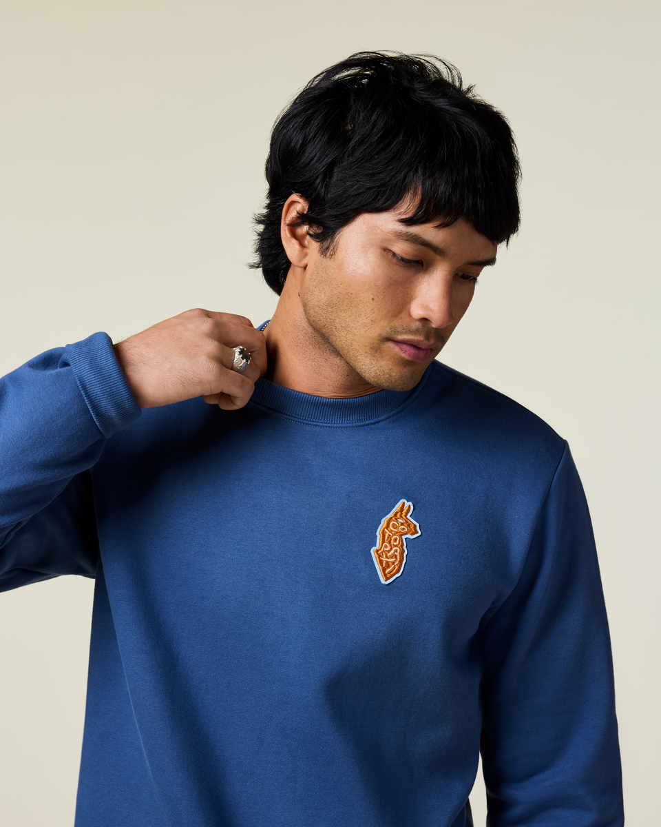 Lava Llama Crew Sweatshirt - Men's - Deep Sea - US 2077