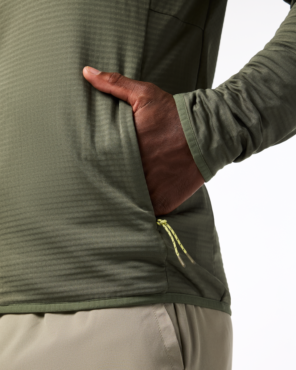 Otero Fleece Full-Zip Hooded Jacket - Men's - Fatigue - US 2780