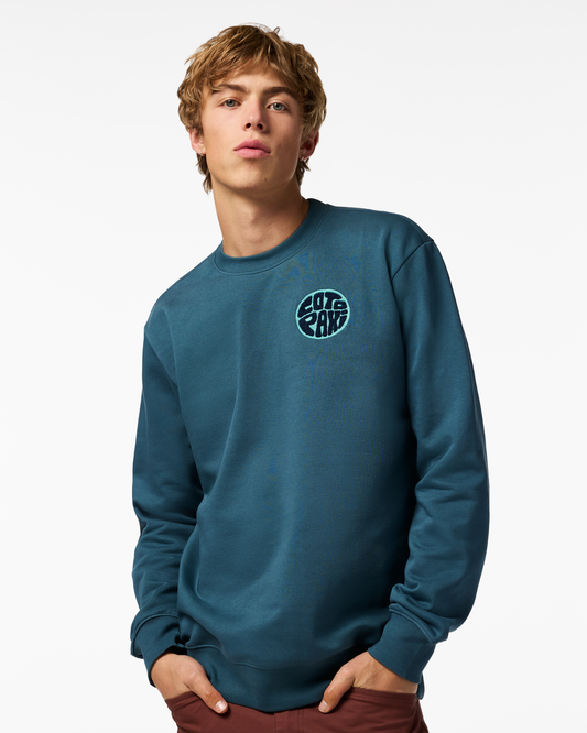 Trail To Sea Crew Sweatshirt - Men's - Ocean - US 9866