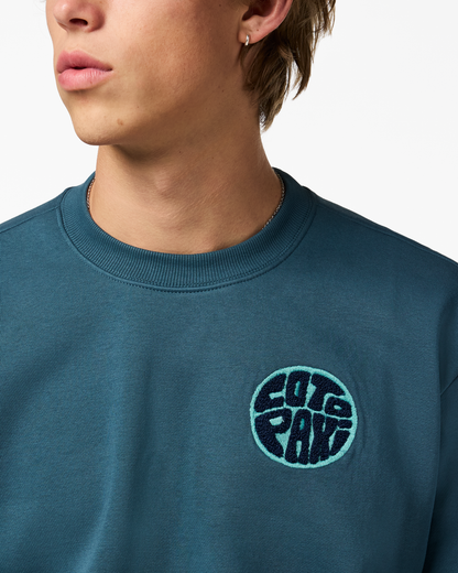Trail To Sea Crew Sweatshirt - Men's - Ocean - US 9866