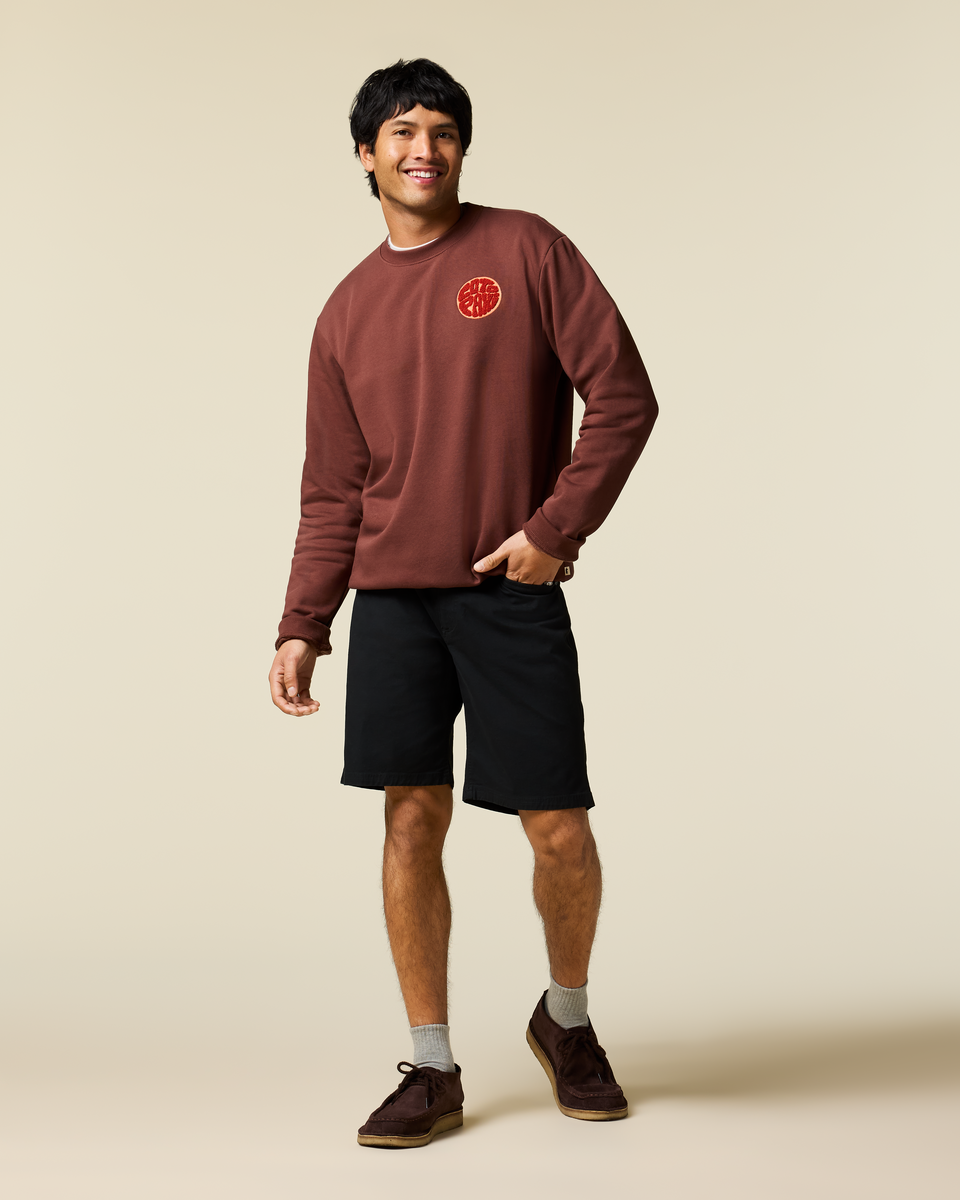 Trail To Sea Crew Sweatshirt - Men's - Sepia - US 9397