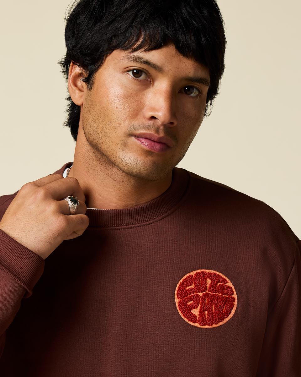 Trail To Sea Crew Sweatshirt - Men's - Sepia - US 9397