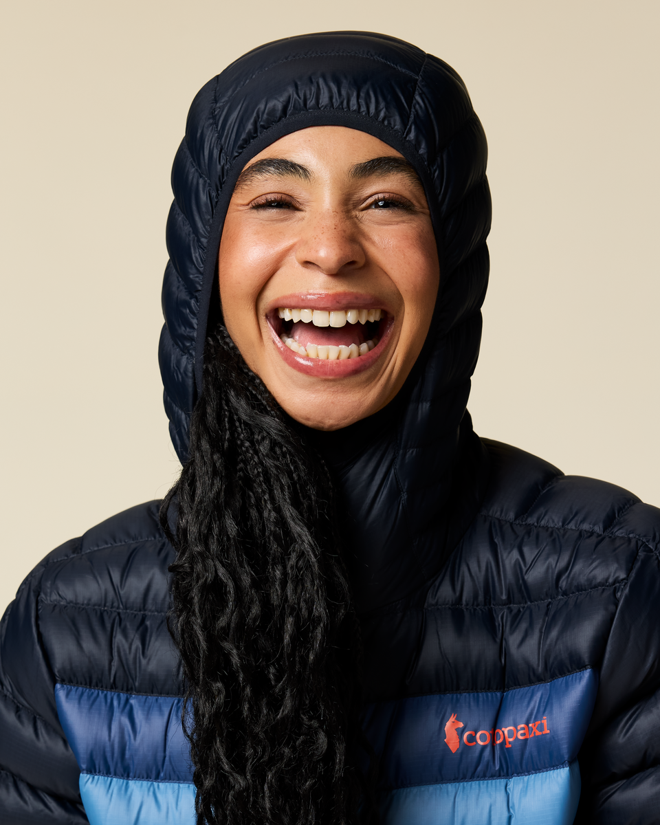 Fuego Down Hooded Jacket - Women's - Carbon Stripes - US 6944