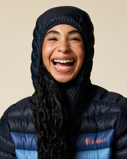 Fuego Down Hooded Jacket - Women's - Carbon Stripes - US 6944