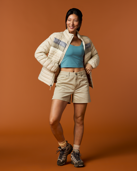 Fuego Down Jacket - Women's - Cream Stripes - US 1367