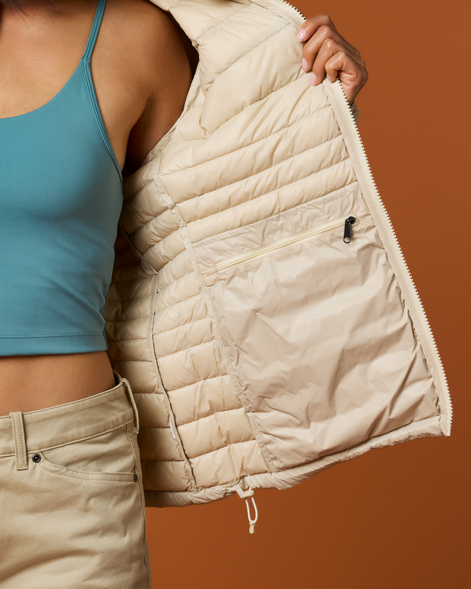 Fuego Down Jacket - Women's - Cream Stripes - US 1367
