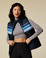 Fuego Down Vest - Women's - Carbon Stripes - US 3070