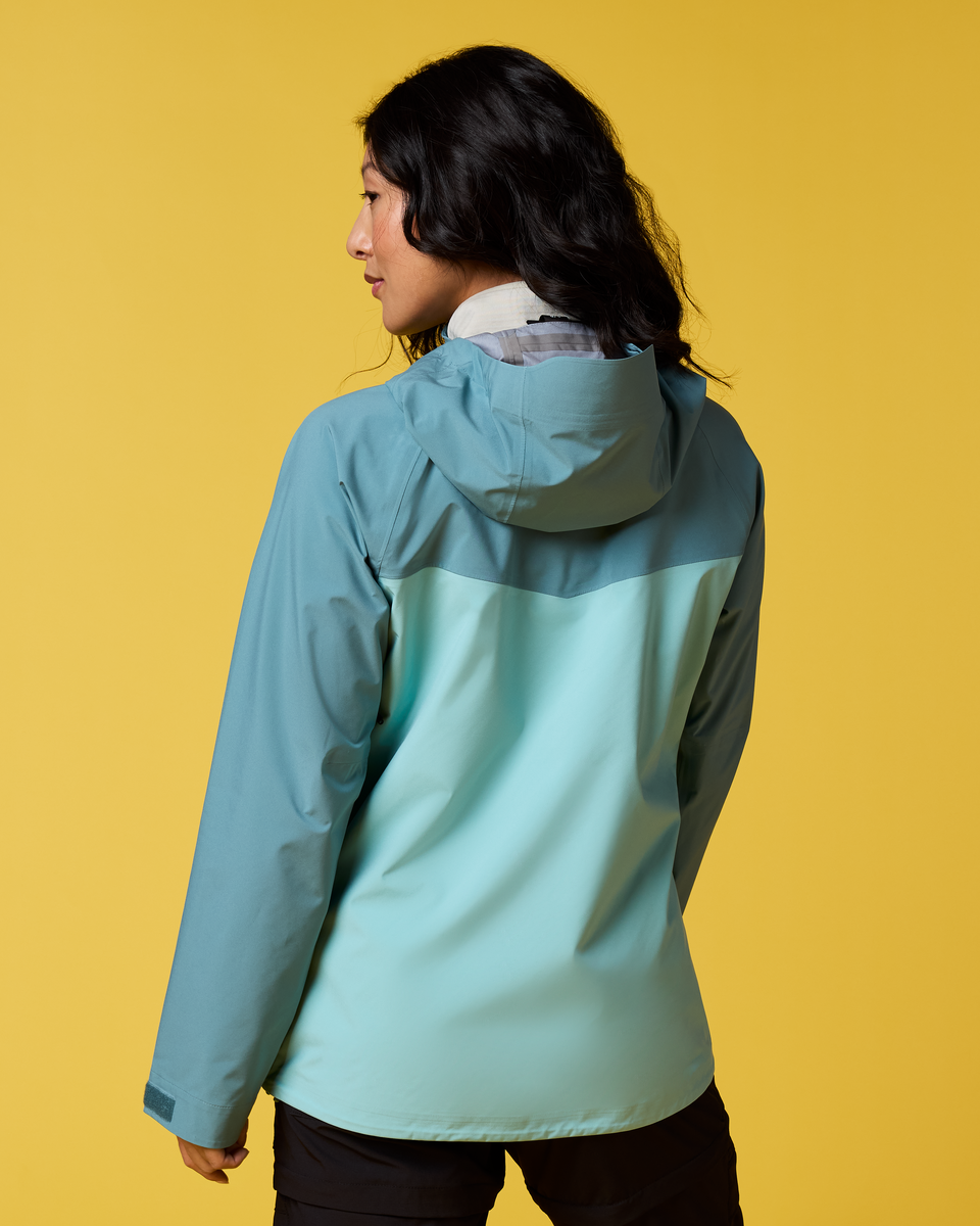 Impermeo 3L Hooded Shell Jacket - Women's - Everglade/Tide Pool - US 8106
