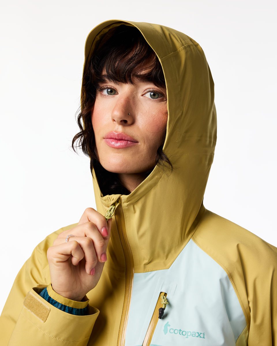 Impermeo 3L Hooded Shell Jacket - Women's - Husk/Honeydew - US 8881