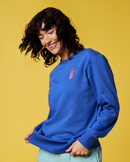 Lava Llama Crew Sweatshirt - Women's - Azure - US 2231