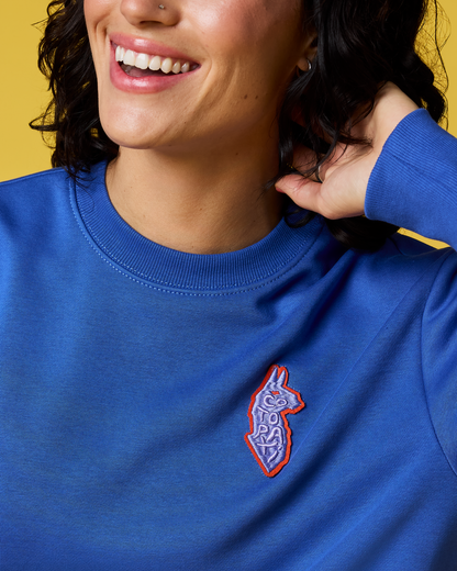 Lava Llama Crew Sweatshirt - Women's - Azure - US 2231