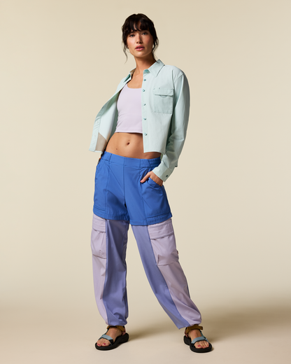 Losdos Zip-Off Pant - Women's - Azure/Aster - US 3335